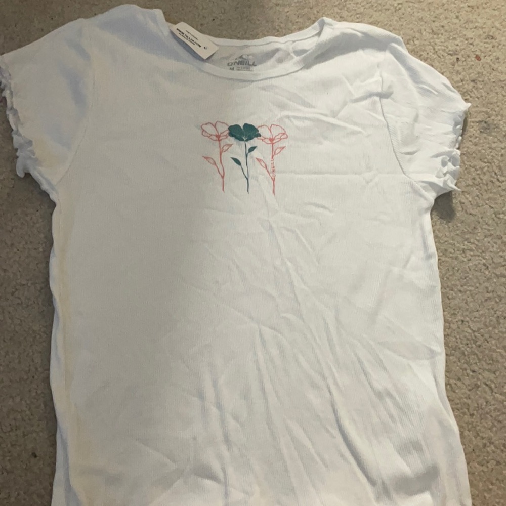 trendy white top never worn with tags